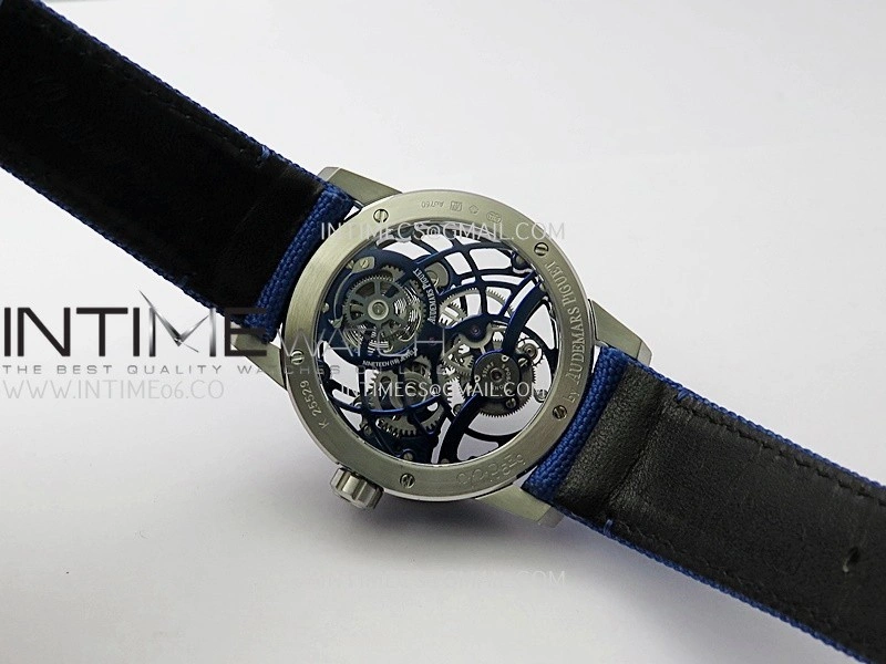 Code 11.59 26600NB SS APPF Best Edition Blue Skeleton Dial on Blue Nylon Strap Asian Tourbillon